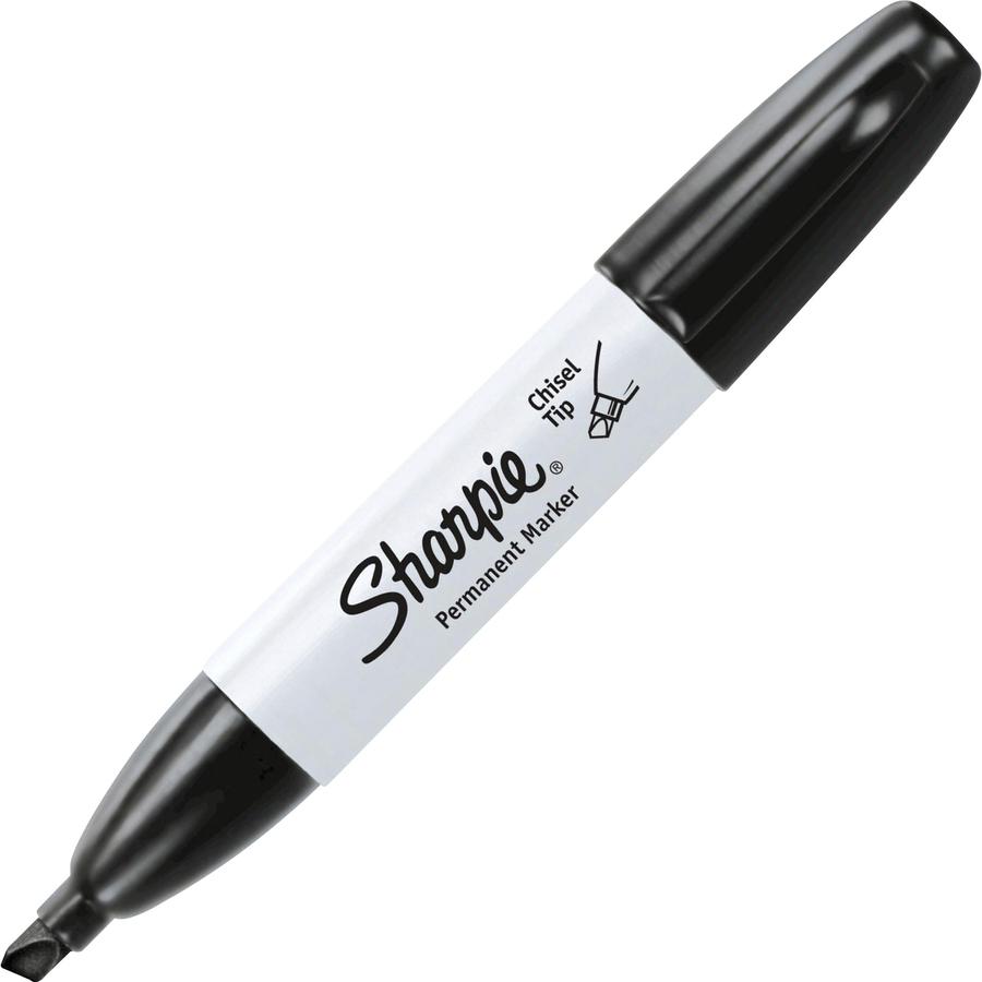 Sharpie Large Barrel Permanent Markers - Chisel Marker Point Style - Black - 1 Box. Picture 2