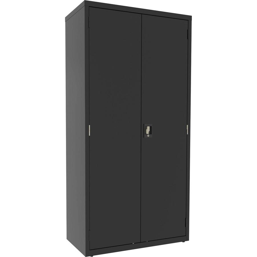 Lorell Fortress Series Janitorial Cabinet - 36" x 18" x 72" - 4 x Shelf(ves) - Hinged Door(s) - Locking System, Welded, Sturdy, Recessed Locking Handle, Durable, Removable Lock, Storage Space, Adjusta. Picture 7