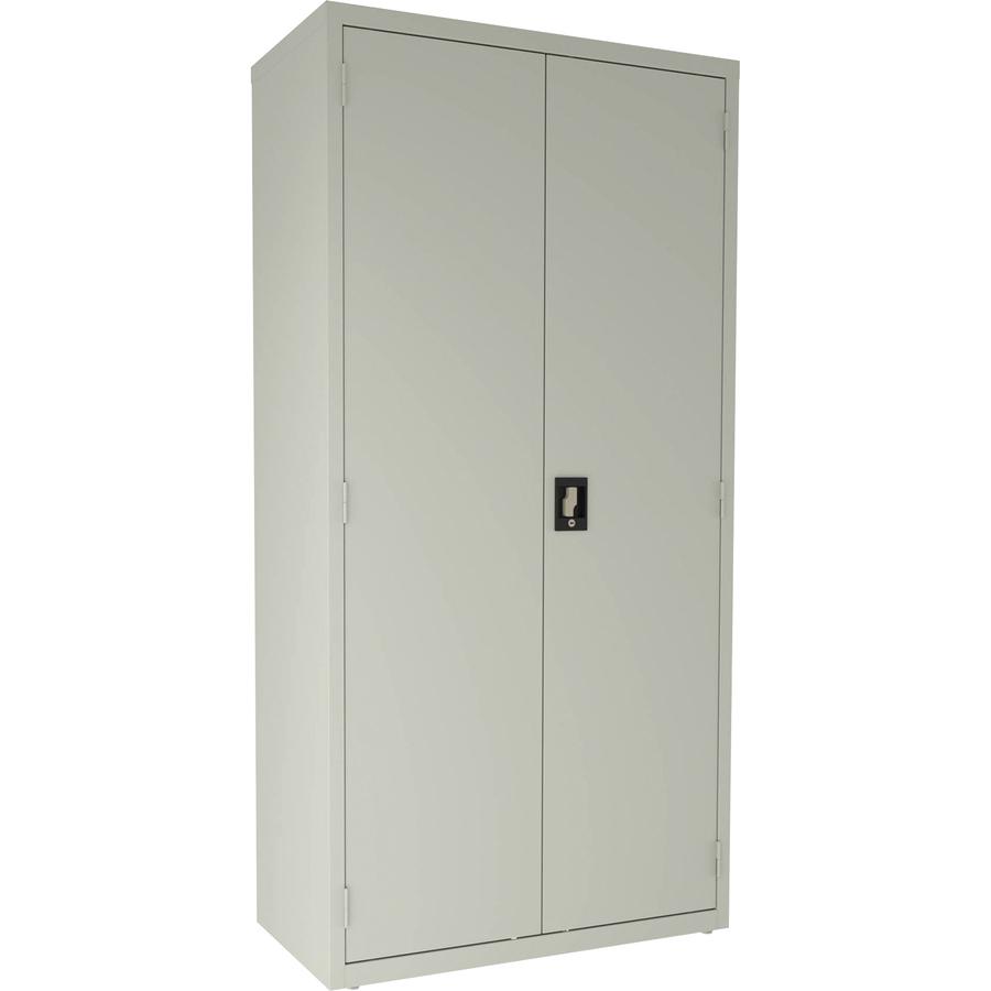 Lorell Fortress Series Janitorial Cabinet - 36" x 18" x 72" - 4 x Shelf(ves) - Hinged Door(s) - Locking System, Welded, Sturdy, Recessed Locking Handle, Durable, Removable Lock, Storage Space, Adjusta. Picture 8