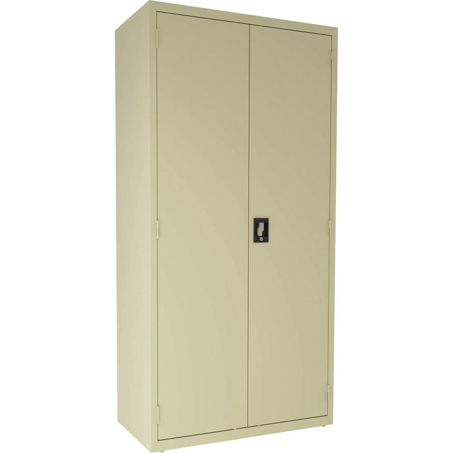 Lorell Fortress Series Janitorial Cabinet - 36" x 18" x 72" - 4 x Shelf(ves) - Hinged Door(s) - Locking System, Welded, Sturdy, Recessed Locking Handle, Durable, Powder Coat Finish, Storage Space, Adj. Picture 7