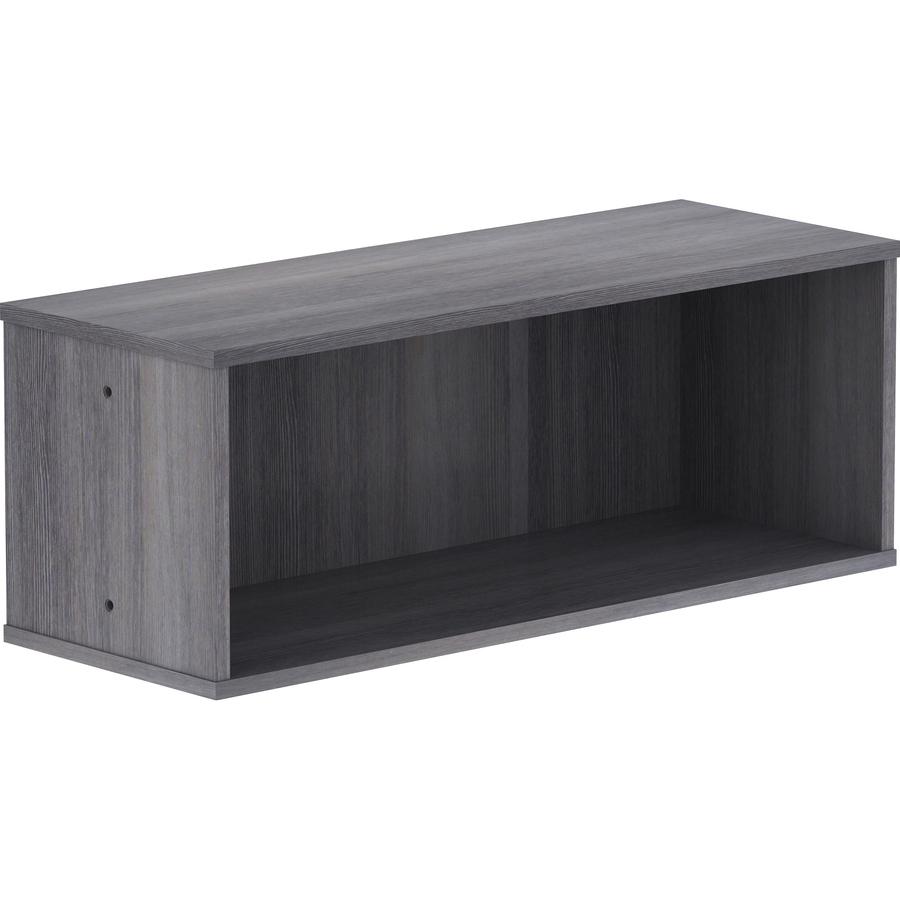 Lorell Panel System Open Storage Cabinet - 18.1" Height x 31.5" Width x 15.8" Depth - Charcoal - Laminate - 1 Each. Picture 4