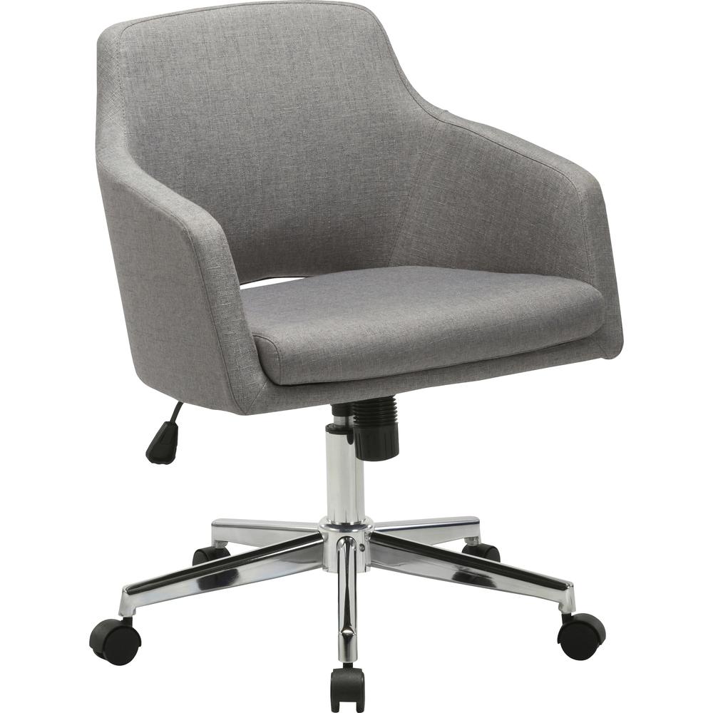 Lorell Mid-century Modern Low-back Task Chair - 24.6" x 24.6" x 34.9". Picture 3