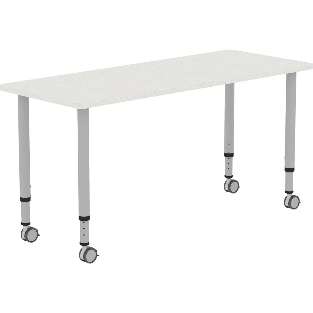 Lorell Attune Height-adjustable Multipurpose Rectangular Table - Rectangle Top - Adjustable Height - 26.62" to 33.62" Adjustment x 60" Table Top Width x 23.62" Table Top Depth - 33.62" Height - Assemb. Picture 12