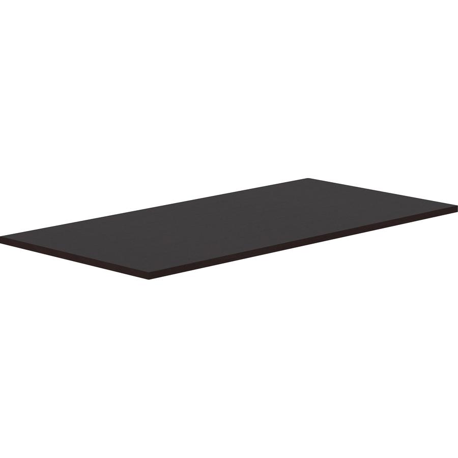 Lorell Relevance Electric Workstation Tabletop - 60" x 30" x 1" - Straight Edge - Finish: Espresso. Picture 5