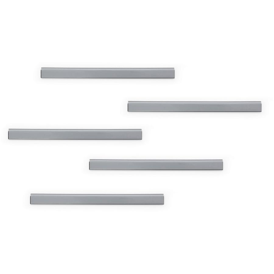 DURABLE Magnetic Strip Hanging Rail - 5 Pack - Silver. Picture 5