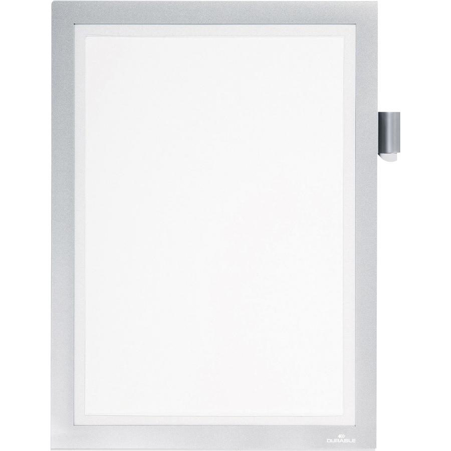 DURABLE DURAFRAME Note - Support 8.50" x 11" Media - Polyvinyl Chloride (PVC) - 1 Each - Silver. Picture 14
