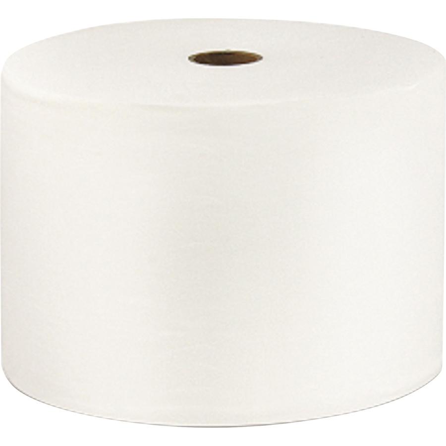 LoCor Bath Tissue - 2 Ply - 3.85" x 4.05" - 1500 Sheets/Roll - White - Fiber - 18 / Carton. Picture 2