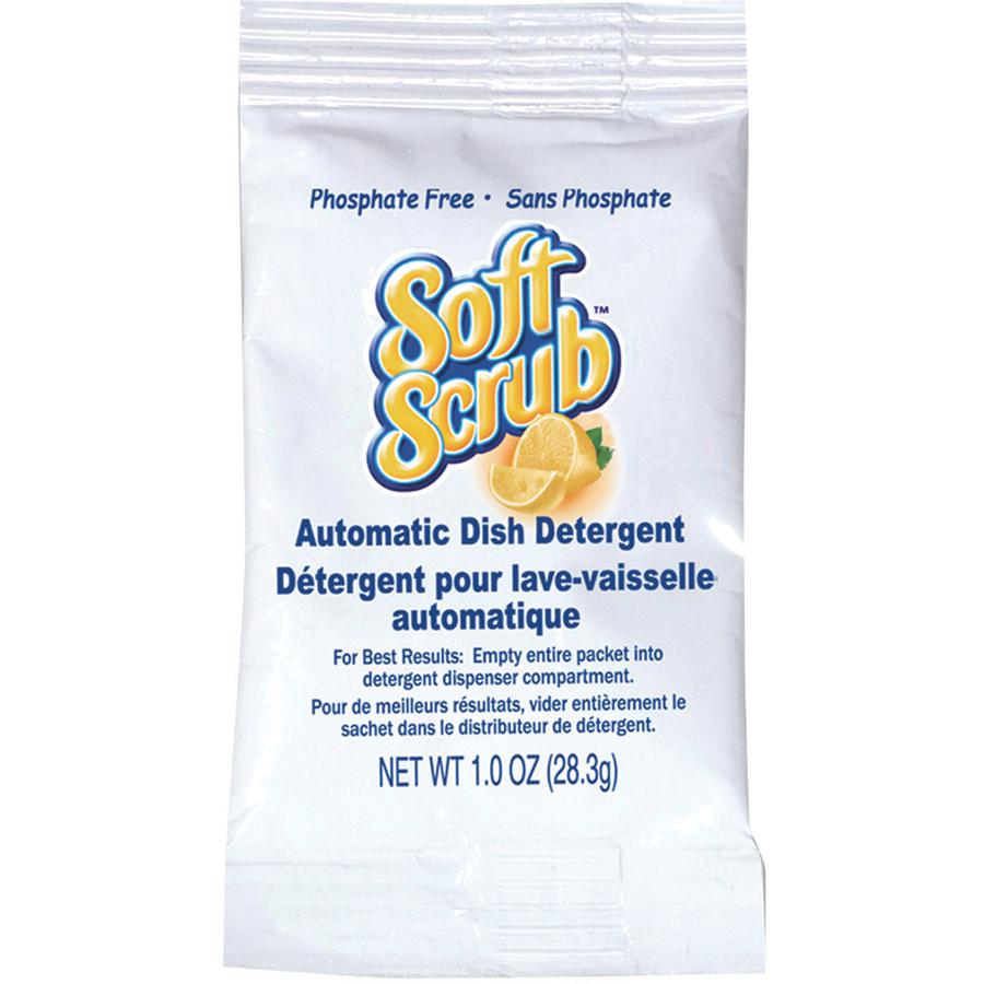 Soft Scrub Dishwasher Detergent Packs - Powder - 1 oz (0.06 lb) - Citrus Scent - 200 / Carton - White. Picture 2
