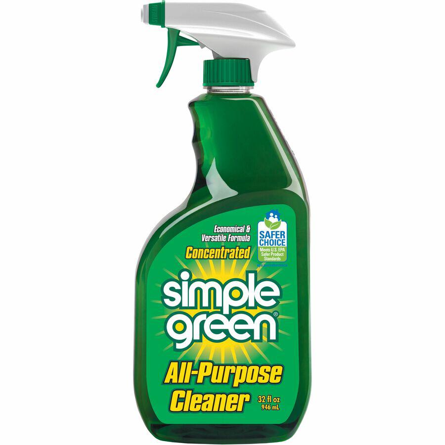 Simple Green All-Purpose Concentrated Cleaner - Concentrate - 32 fl oz (1 quart) - 12 / Carton - Non-toxic, Streak-free, Smudge-free - Green. Picture 4
