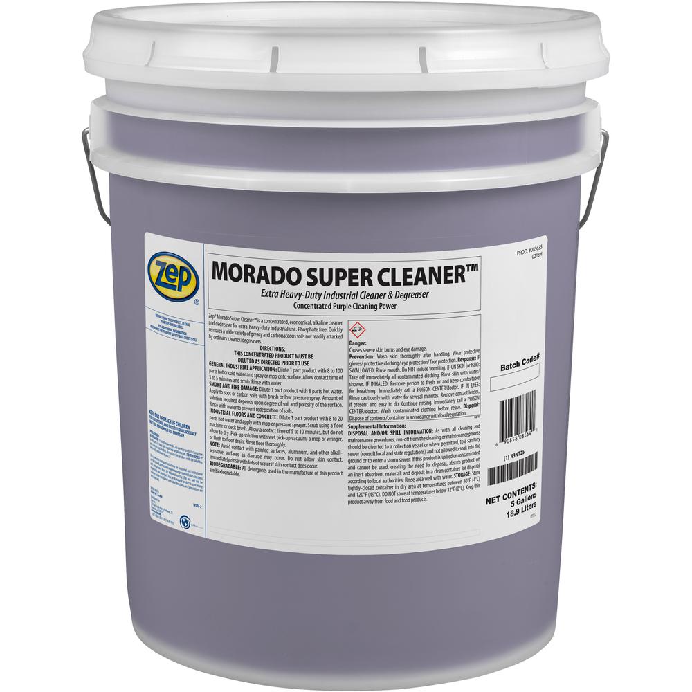 Zep Morado Super Cleaner - Concentrate Liquid - 640 fl oz (20 quart) - 1 Each - Purple, Clear. Picture 3