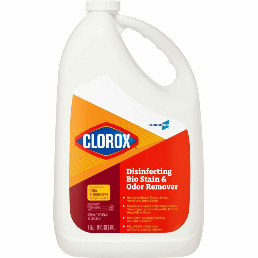 CloroxPro Disinfecting Bio Stain & Odor Remover - Liquid - 128 fl oz (4 quart) - 1 Each - Translucent. Picture 2