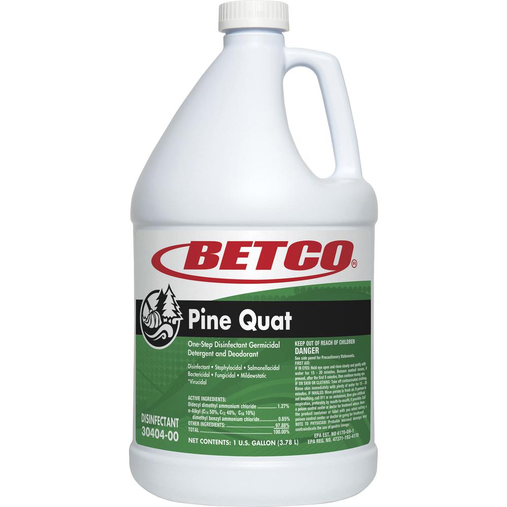 Betco Pine Quat Disinfectant - 128 fl oz (4 quart) - Pine Scent - 1 Each - Green. Picture 2