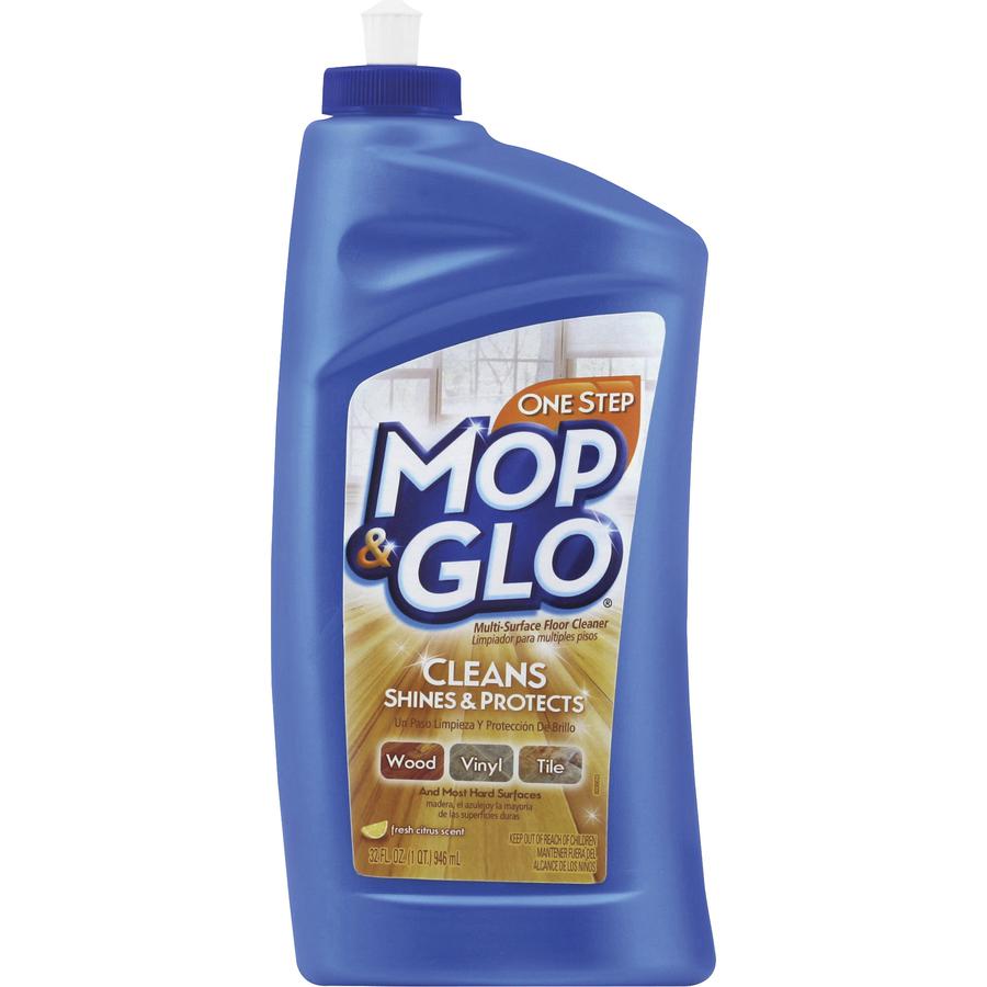 Mop & Glo One Step Floor Cleaner - 32 fl oz (1 quart) - Fresh Citrus Scent - 1 Each - Long Lasting - Tan. Picture 2
