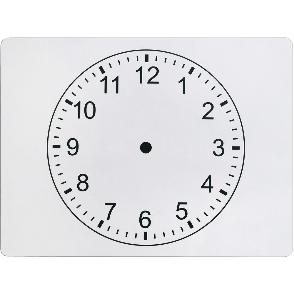 Pacon Clockface 2-sided Whiteboard - 9" (0.8 ft) Width x 12" (1 ft) Height - White Melamine Surface - Rectangle - 25 / Pack. Picture 2