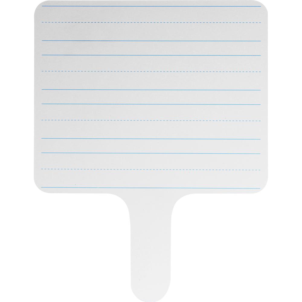 Flipside Dry Erase Paddle Class Pack - 7.8" (0.6 ft) Width x 10" (0.8 ft) Height - White Surface - Paddle - 24 / Pack. Picture 3