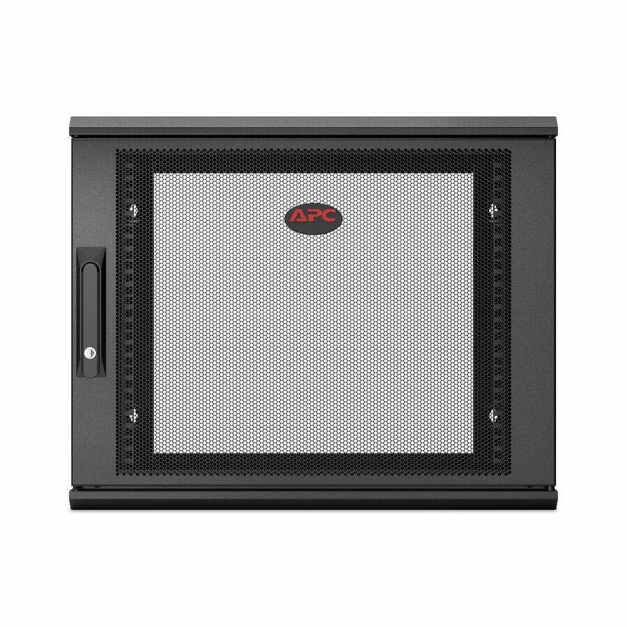 APC by Schneider Electric NetShelter WX 9U Single Hinged Wall-Mount Enclosure 600mm Deep - For Networking, Airflow System - 9U Rack Height x 19" Rack Width x 20.79" Rack Depth - Wall Mountable - Black. The main picture.