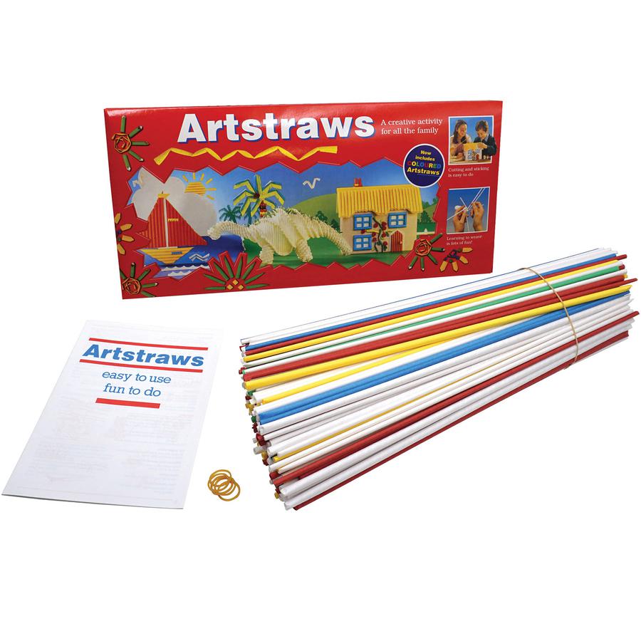 Pacon Artstraws Paper Tubes - Art Project, Craft Project - 16"Height x 0.15"Width x 0.15"Length - 300 / Box - Assorted - Paper. Picture 4