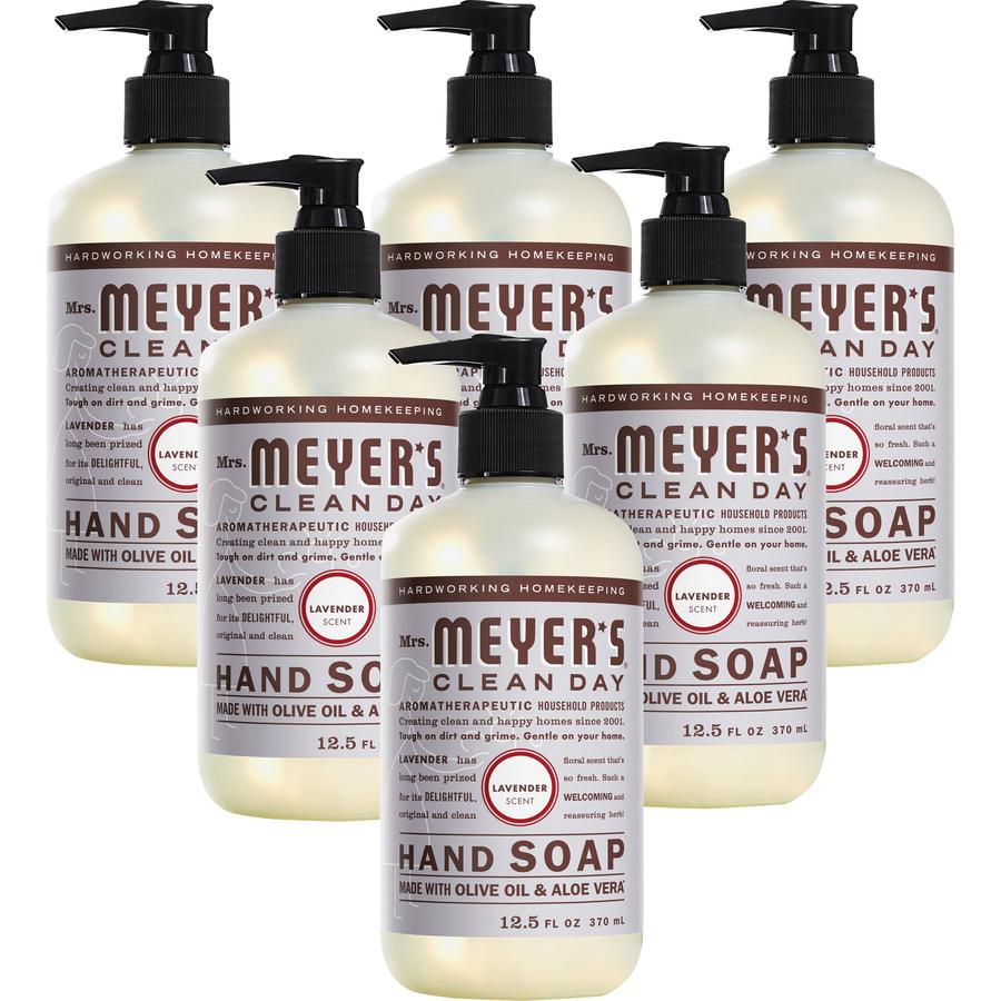 Mrs. Meyer's Hand Soap - Lavender ScentFor - 12.5 fl oz (369.7 mL) - Dirt Remover, Grime Remover - Hand - Yes - Multicolor - Paraben-free, Phthalate-free, Cruelty-free - 6 / Carton. Picture 2
