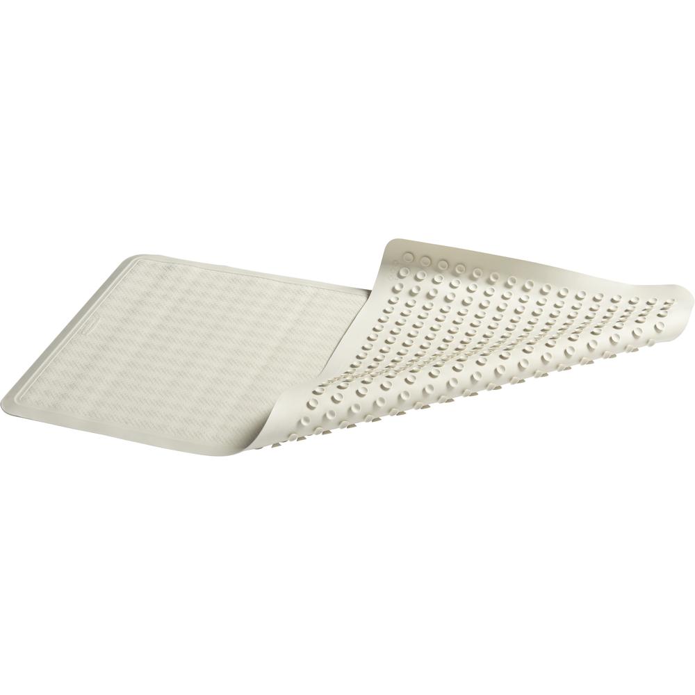 Rubbermaid Commercial Safti Grip Large Bath Mat - Bathroom - 28" Length x 16" Width - Rectangle - Textured - Rubber - White. Picture 2