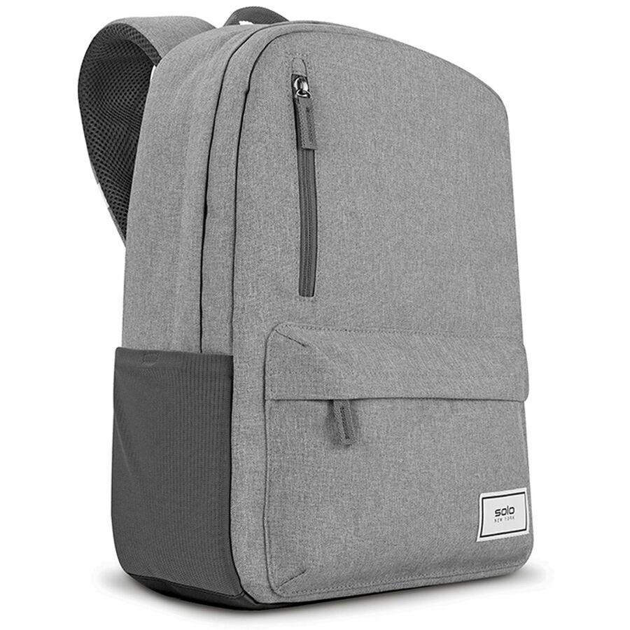 Solo Re:cover Carrying Case (Backpack) for 15.6" Notebook - Gray - Bump Resistant, Damage Resistant - Shoulder Strap, Luggage Strap, Handle - 14.8" Height x 11.3" Width x 7" Depth - 1 Each. Picture 13