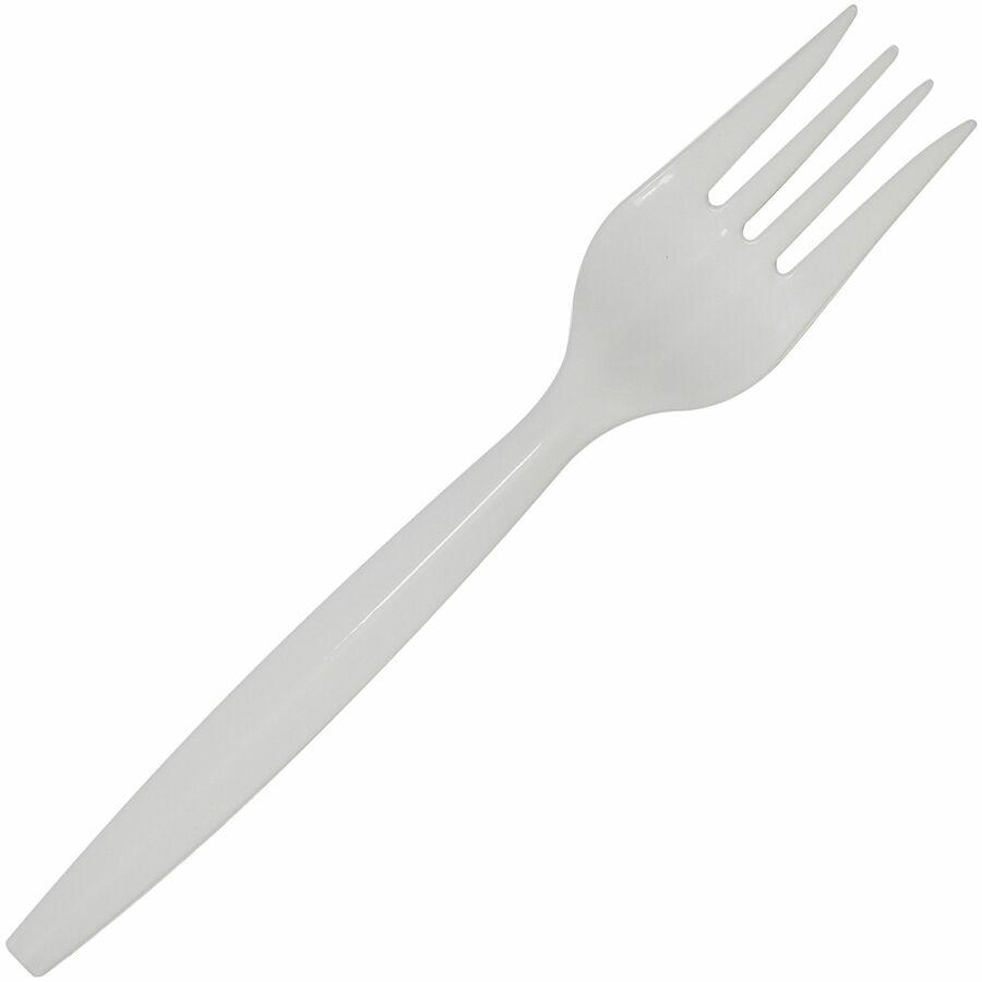 Dixie Fork - 40/Pack - Fork - 1 x Fork - Disposable - White. Picture 4