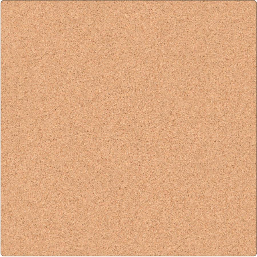 U Brands Cork Canvas Bulletin Board - 23" X 23" , Natural Cork Surface - Self-healing, Durable, Mounting System, Tackable, Frameless - 1 Each. Picture 4