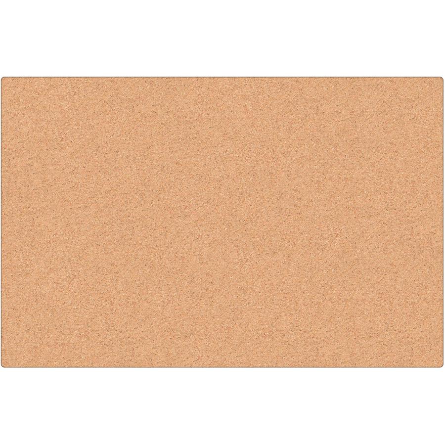 U Brands Cork Canvas Bulletin Board - 35" X 23" , Natural Cork Surface - Self-healing, Durable, Mounting System, Tackable, Frameless - 1 Each. Picture 3