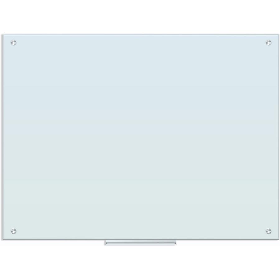 U Brands Magnetic Glass Dry Erase Board - 35" (2.9 ft) Width x 47" (3.9 ft) Height - Frosted White Tempered Glass Surface - Rectangle - Horizontal/Vertical - 1 Each. Picture 3