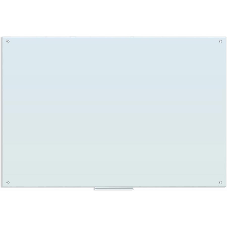U Brands Magnetic Glass Dry Erase Board - 47" (3.9 ft) Width x 70" (5.8 ft) Height - Frosted White Tempered Glass Surface - Rectangle - Horizontal/Vertical - Magnetic - 1 Each. Picture 3