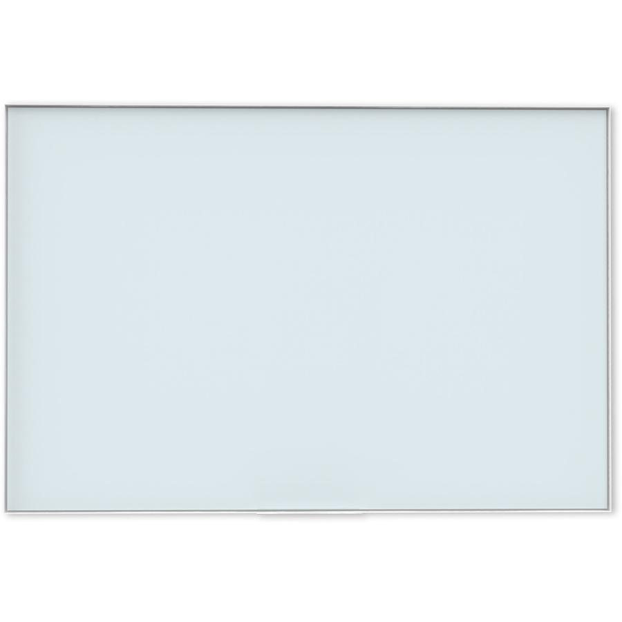 U Brands Glass Dry Erase Board - 47" (3.9 ft) Width x 70" (5.8 ft) Height - Frosted White Tempered Glass Surface - White Aluminum Frame - Rectangle - Horizontal/Vertical - 1 Each. Picture 3