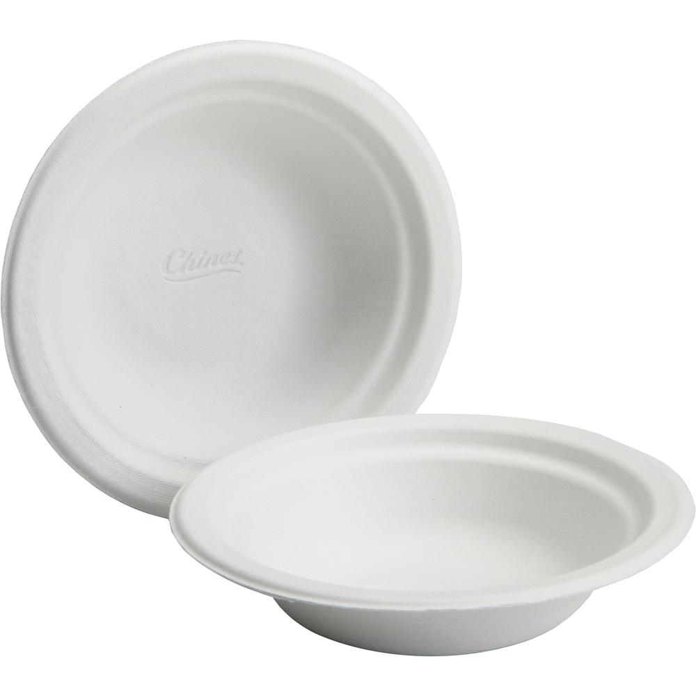 SKILCRAFT Round Paper Bowl - Serving - Disposable - Microwave Safe - Natural - 1000 / Carton. Picture 2
