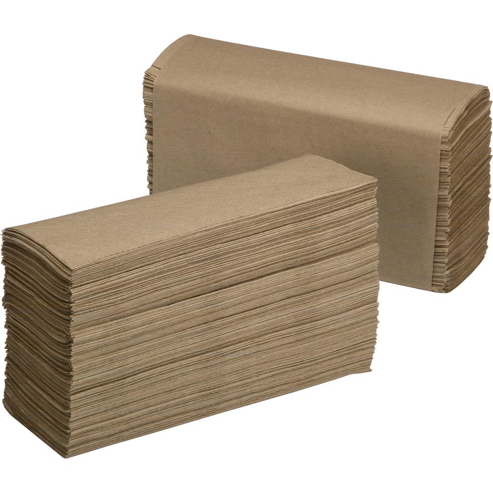 SKILCRAFT Multifold Paper Towels - Multifold - 9.50" x 9.25" - Natural - Fiber Paper - Eco-friendly, Chlorine-free - 250 Per Pack - 16 / Carton - TAA Compliant. Picture 2