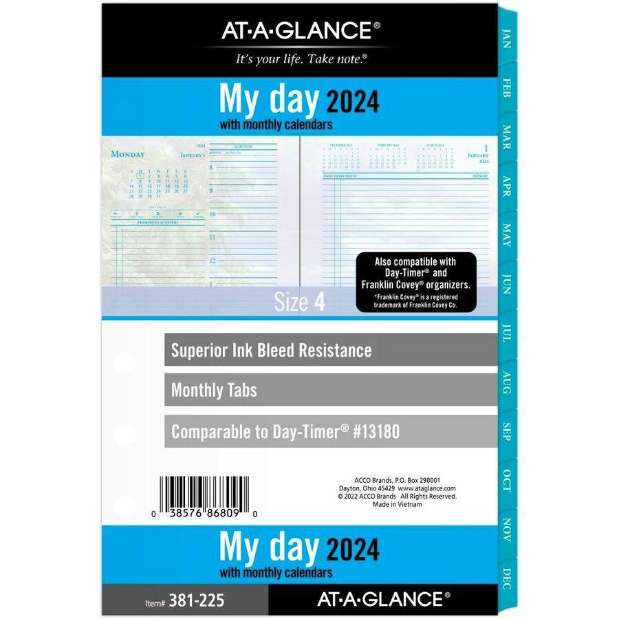 At-A-Glance 2024 Seascapes Daily Monthly Planner Two Page Per Day Refill, Loose-Leaf - Daily, Monthly - 12 Month - January 2024 - December 2024 - 8:00 AM to 7:00 PM, Hourly - 1 Day, 1 Month Double Pag. Picture 2