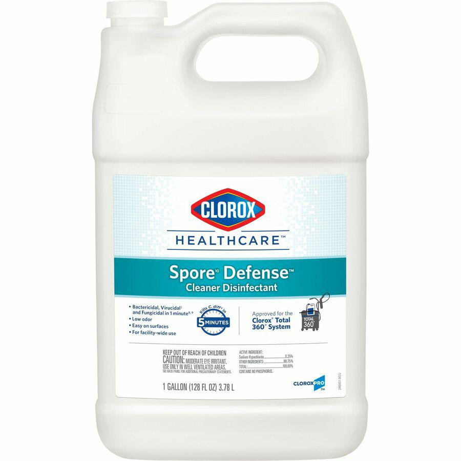 Clorox Spore Defense Disinfectant Cleaner - Ready-To-Use Liquid - 128 fl oz (4 quart) - Bottle - 1 Each - White. Picture 3