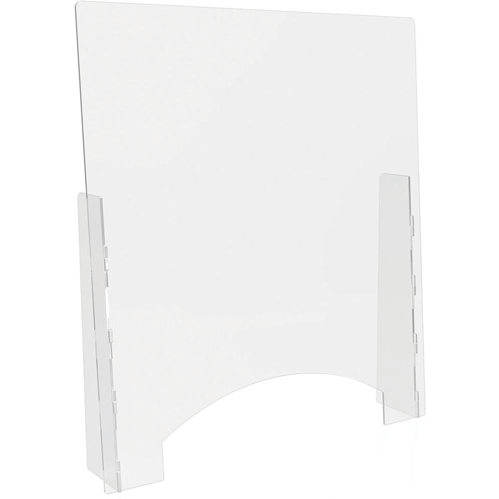Lorell Countertop Barrier - 31.8" Width x 6" Depth x 36" Height - 1 Each - Clear - Acrylic. Picture 2