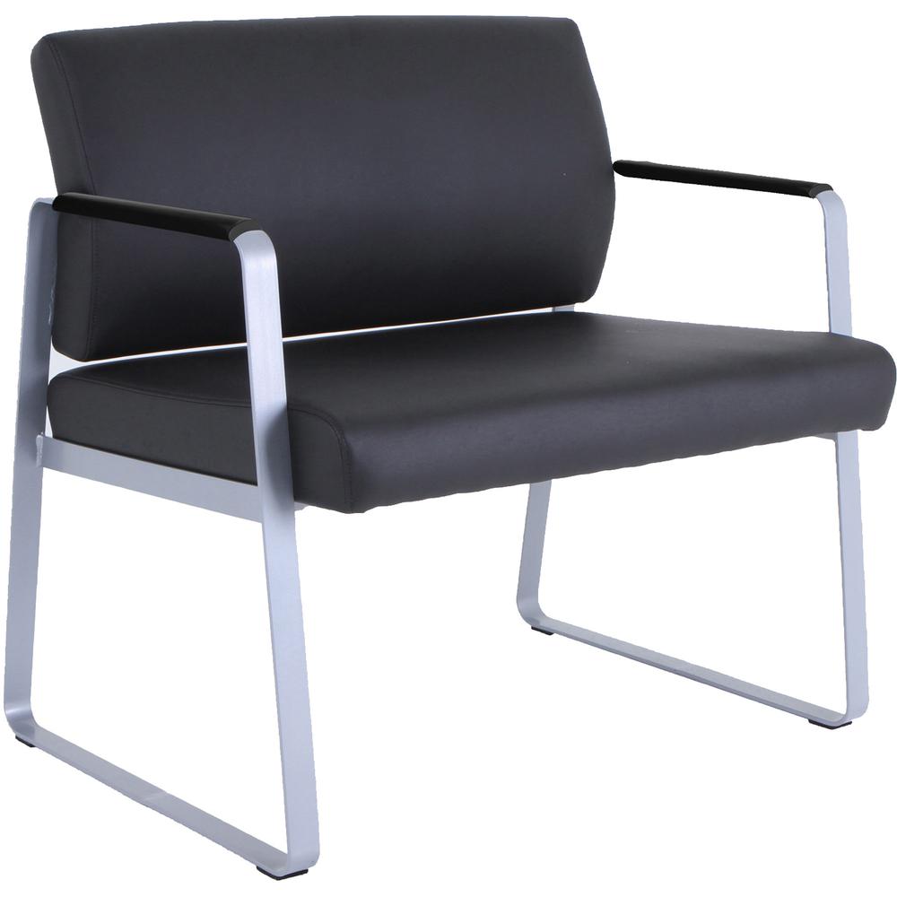 Lorell Healthcare Seating Bariatric Guest Chair - Silver Powder Coated Steel Frame - Black - Vinyl - 1 Each. Picture 11