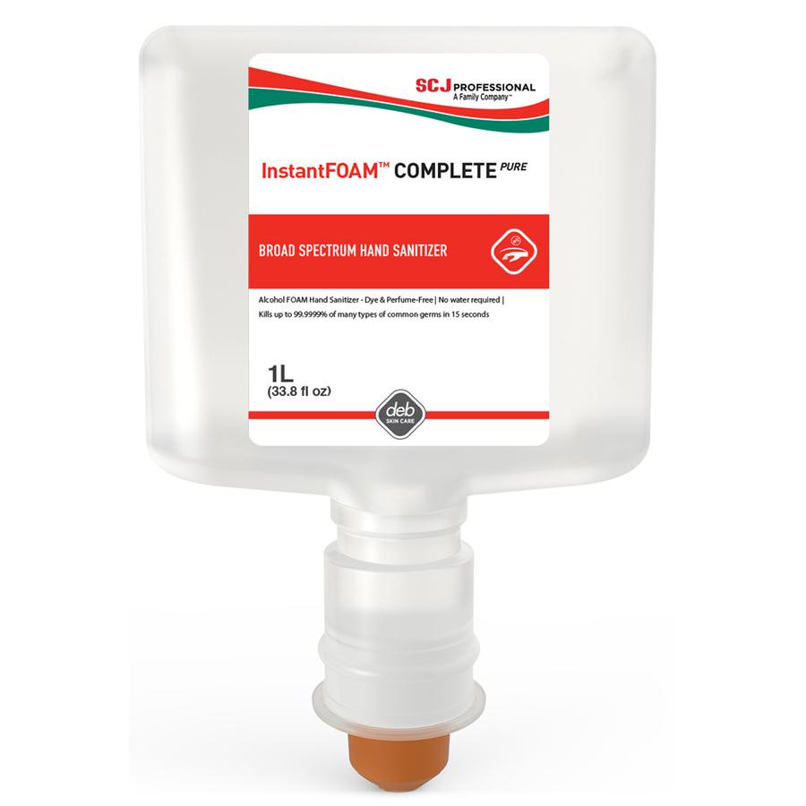 SC Johnson Hand Sanitizer Foam Refill - 33.8 fl oz (1000 mL) - Kill Germs - Hand - Clear - Dye-free - 3 / Carton. Picture 8