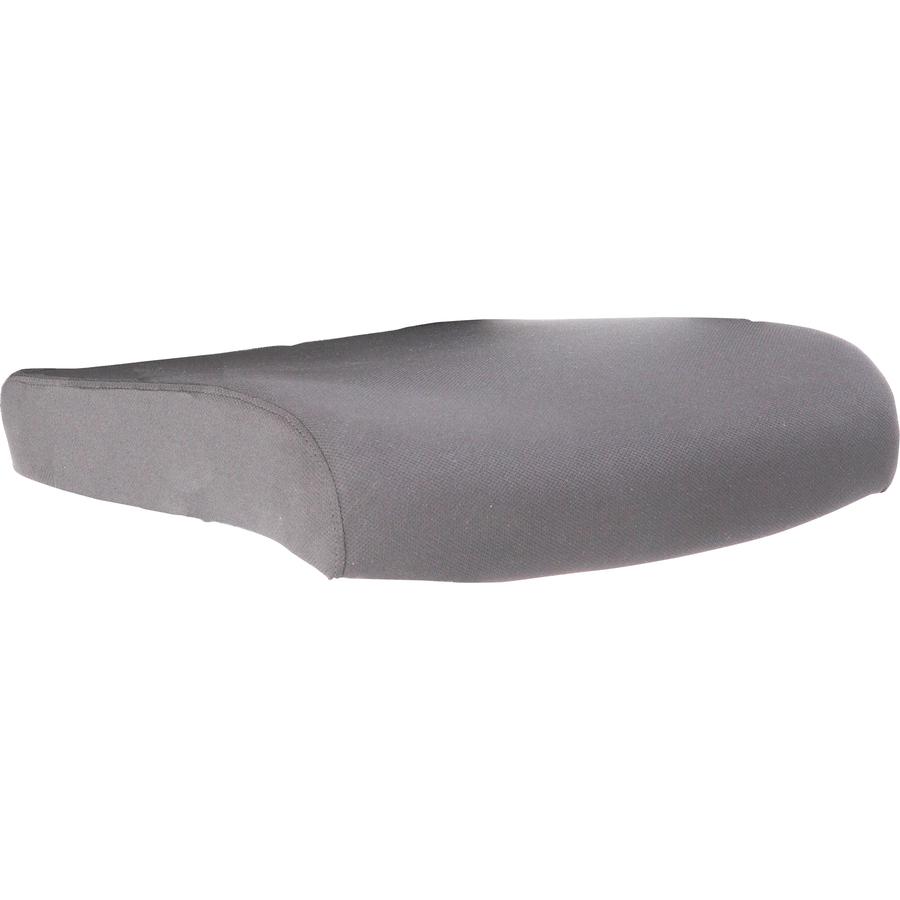 Lorell Removable Mesh Seat Cover - 19" Length x 19" Width - Polyester Mesh - Light Gray - 1 Each. Picture 3