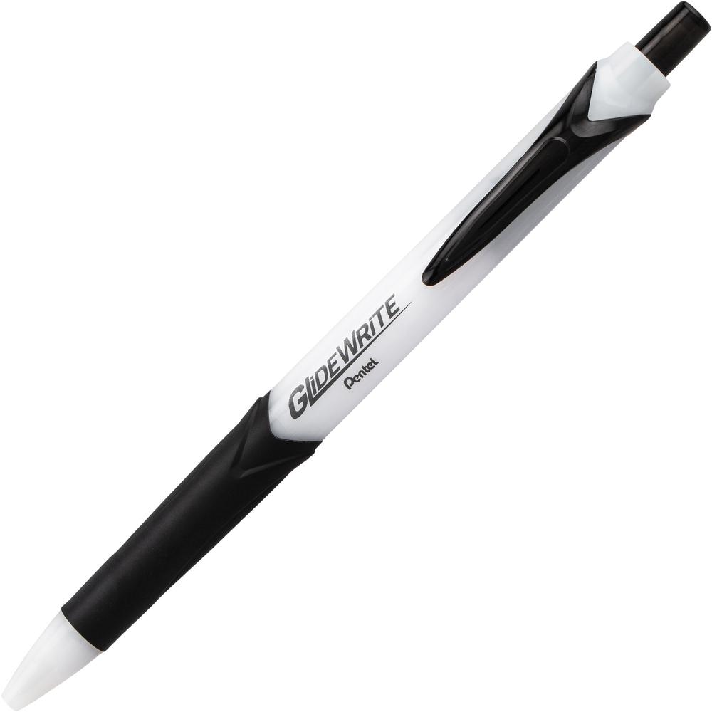 Pentel GlideWrite 1.0mm Ballpoint Pen - 1 mm Pen Point Size - Black Gel-based Ink - 24 / Pack. Picture 2