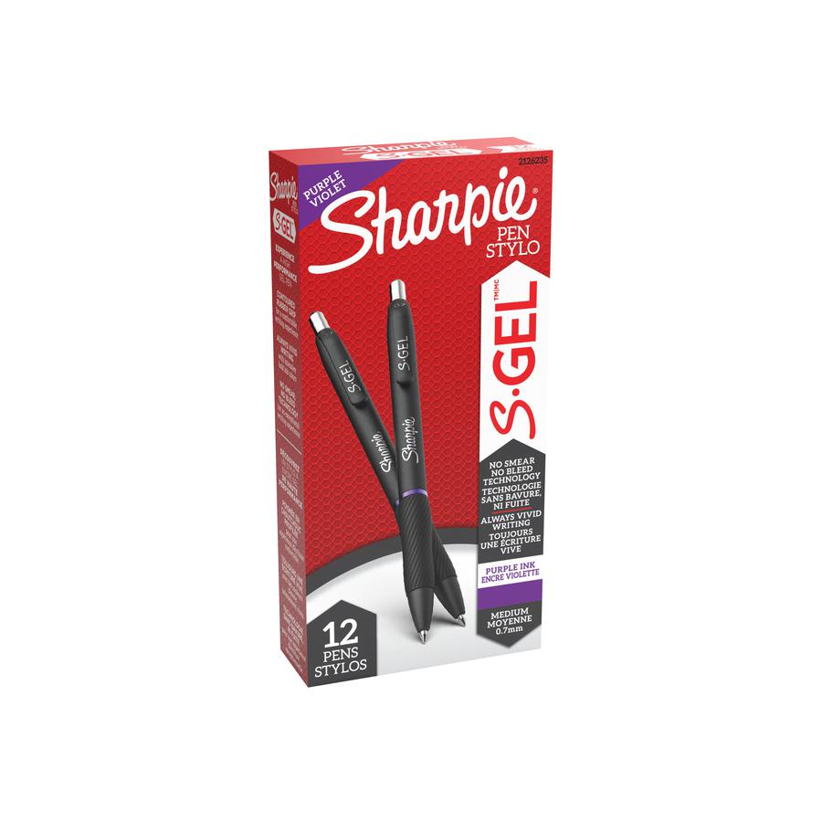 Sharpie S-Gel Pens - 0.7 mm Pen Point Size - Purple Gel-based Ink - 1 Dozen. Picture 2