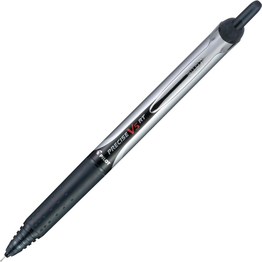 Pilot V5 Rollingball 0.5mm Retractable Pen - Extra Fine Pen Point - 0.5 mm Pen Point Size - Retractable - Black Liquid Ink - Rubber Barrel - 30 / Pack. Picture 3