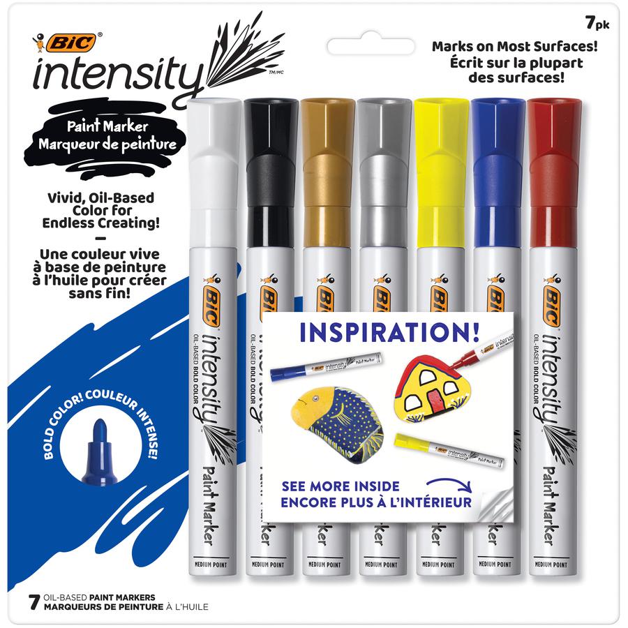 BIC Intensity Paint Markers - Bullet Marker Point Style - Assorted - 7 / Pack. Picture 2