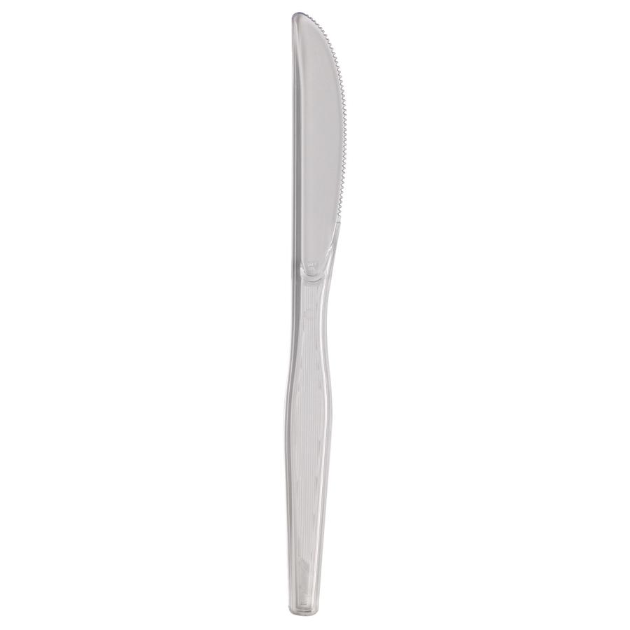 Dixie Heavyweight Plastic Cutlery - 1000/Carton - Knife - 1 x Knife - Breakroom - Disposable - Plastic, Polystyrene - Clear. Picture 2