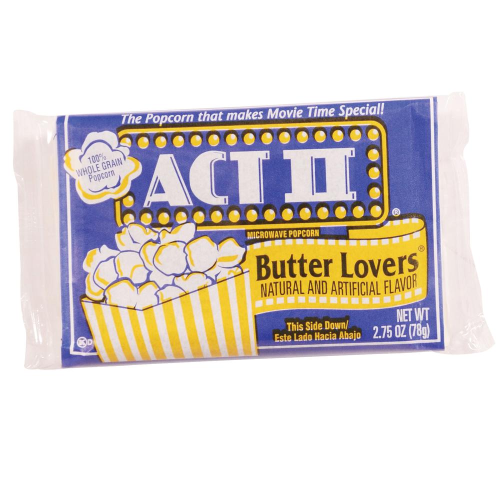 ACT II Butter Lovers Microwave Popcorn - Microwavable - Butter - 2.75 oz - 36 / Carton. Picture 2