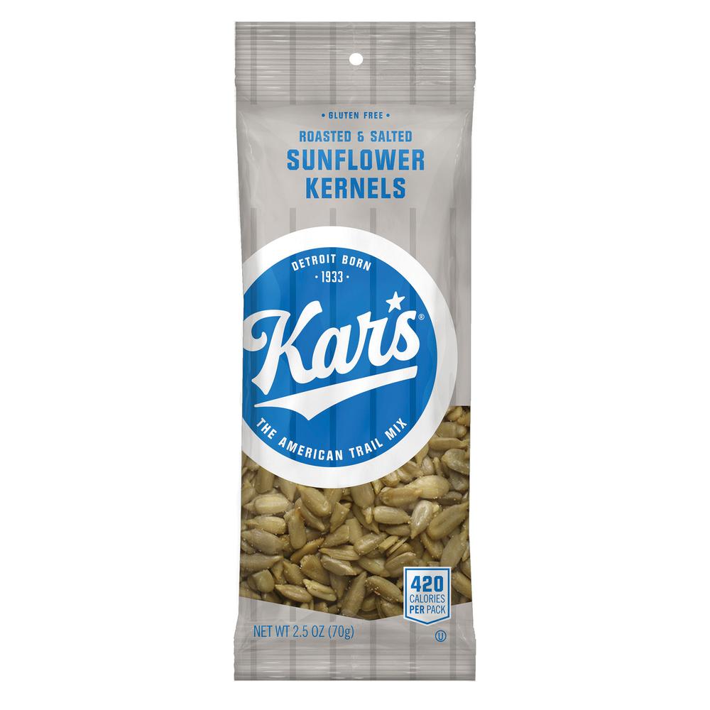 Kar's Roasted & Salted Sunflower Kernels - Gluten-free - Roasted & Salted - 2.50 oz - 12 / Box. Picture 2