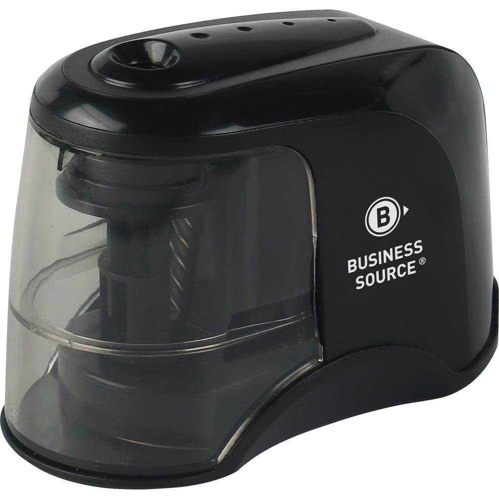 Business Source 2-way Electric Pencil Sharpener - AC Adapter Powered - Steel Alloy, ABS Plastic - 1 Each. Picture 2