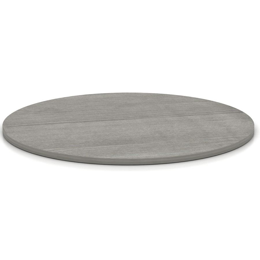 Lorell Weathered Charcoal Round Conference Table - For - Table TopWeathered Charcoal Laminate Round Top - Contemporary Style x 1" Table Top Thickness x 42" Table Top Diameter - Assembly Required - 1 E. Picture 5