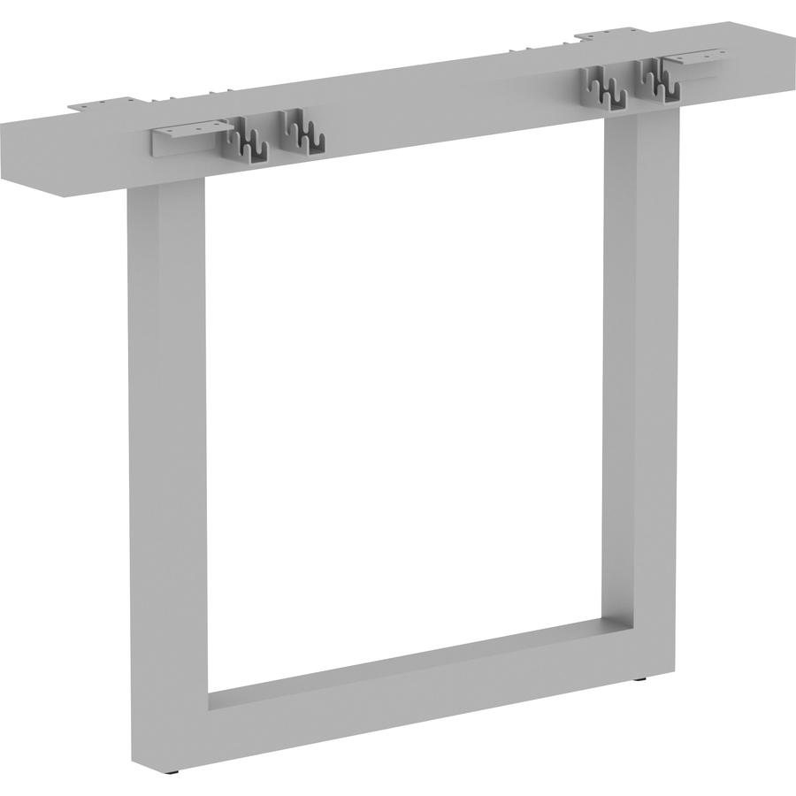 Lorell Relevance Series Middle Unite Leg - 38.6" x 6.3"28.5" - Finish: Silver, Powder Coated. Picture 10
