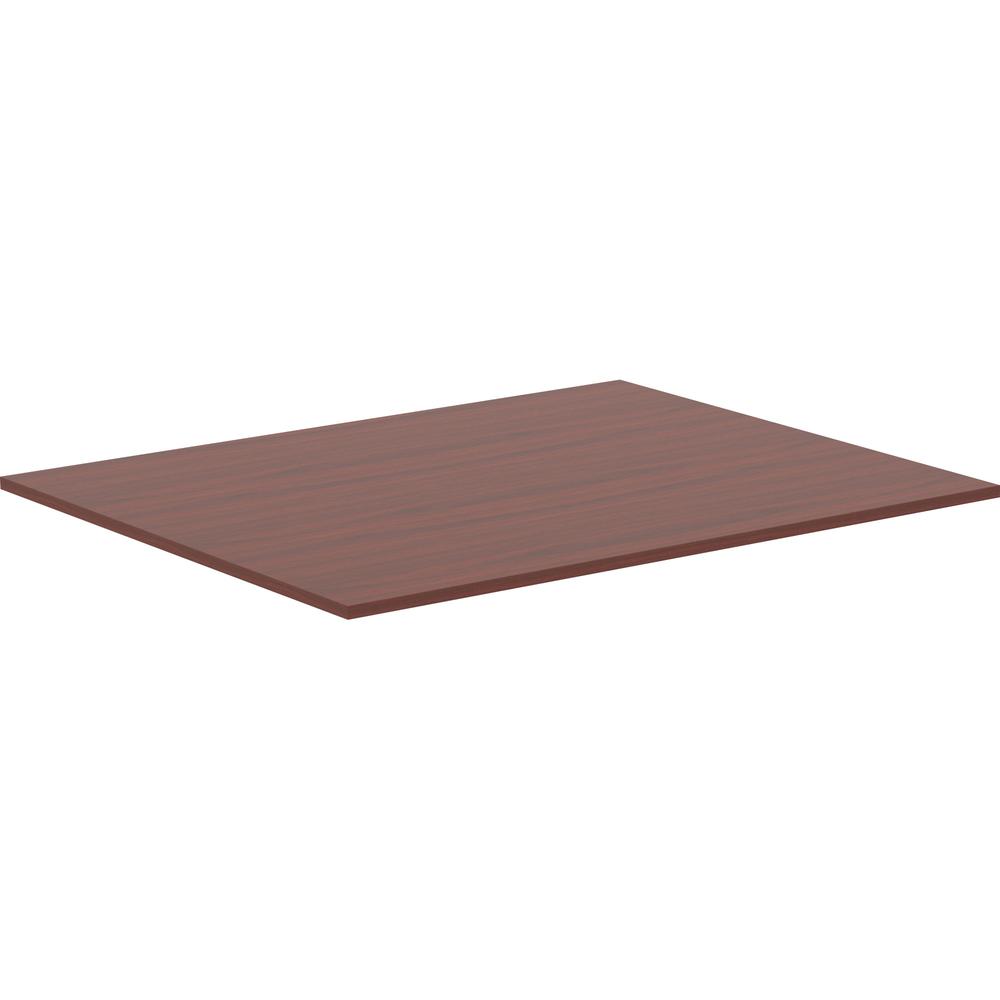 Lorell Revelance Conference Rectangular Tabletop - 59.9" x 47.3" x 1" x 1" - Material: Laminate - Finish: Mahogany. Picture 7