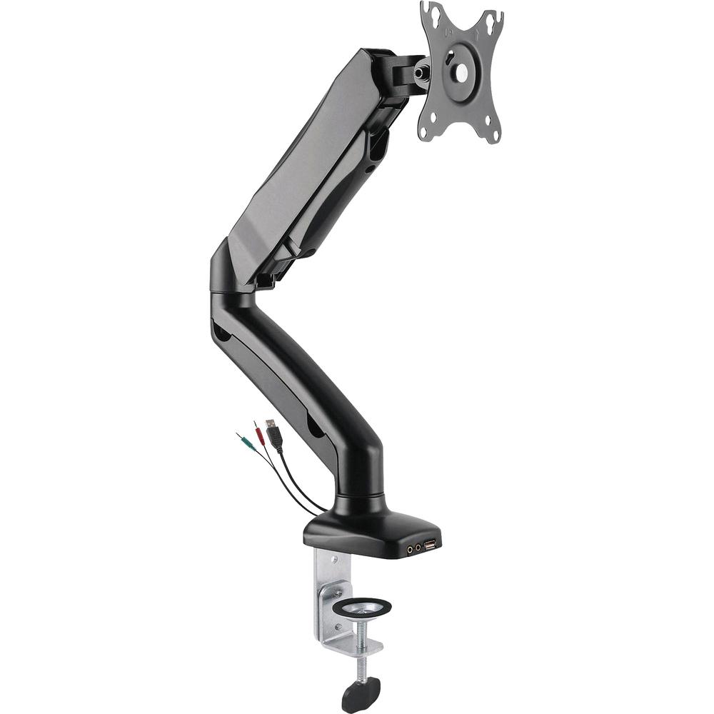 Lorell Mounting Arm for Monitor - Black - Height Adjustable - 1 Display(s) Supported - 14.30 lb Load Capacity - 75 x 75, 100 x 100 - 1 Each. Picture 10